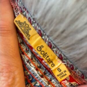 Solitaire Red and Blue Patterned Dress